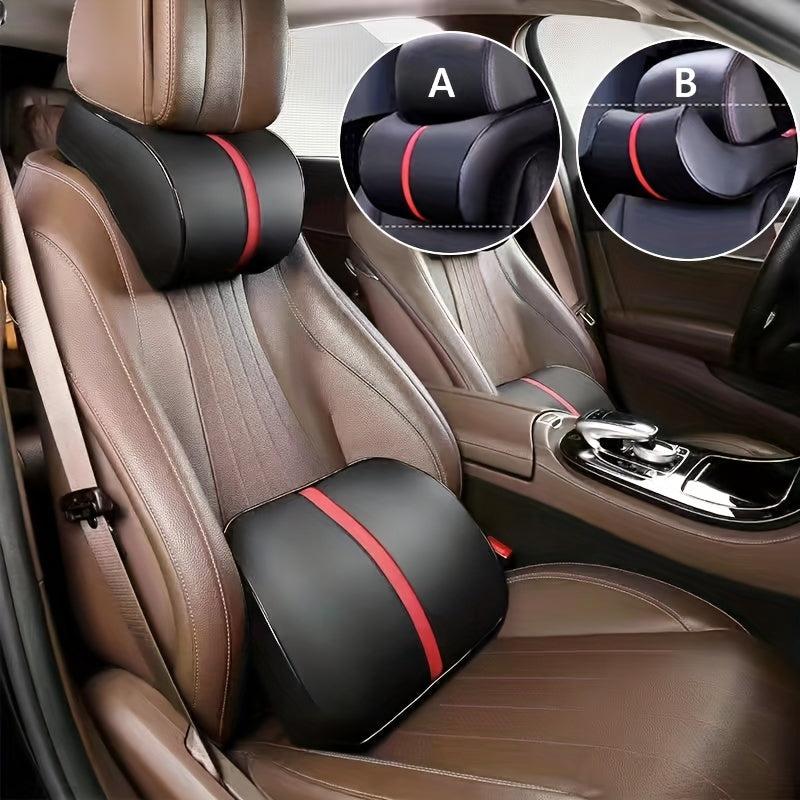Memory Foam Car Neck Pillow Lumbar Support Set
