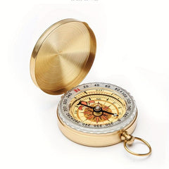 High Camping Hiking Pocket Brass Golden Compass Portable Compass Navigation