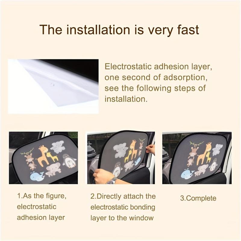 Car SunShade Side Window Sunshade UV Protection Travel Accessory