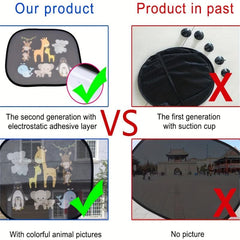 Car SunShade Side Window Sunshade UV Protection Travel Accessory