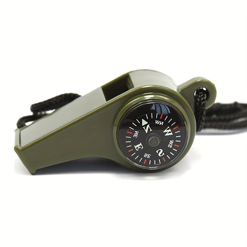 Outdoor Whistle Compass Thermometer 7.62 cm Camping Hiking Accessory