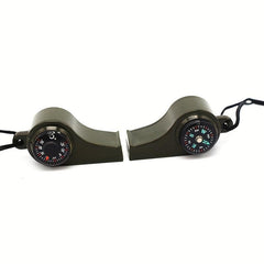 Outdoor Whistle Compass Thermometer 7.62 cm Camping Hiking Accessory