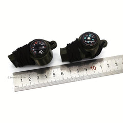 Outdoor Whistle Compass Thermometer 7.62 cm Camping Hiking Accessory
