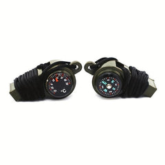 Outdoor Whistle Compass Thermometer 7.62 cm Camping Hiking Accessory