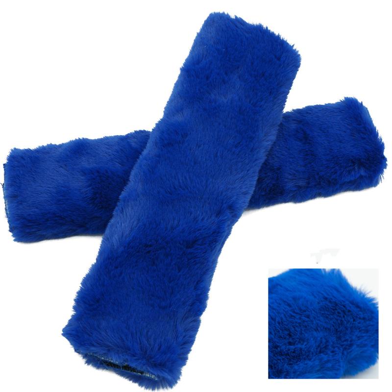 Soft Rabbit Fur Seat Belt Cover Shoulder Pad Neck Support Pad Winter Plush Car