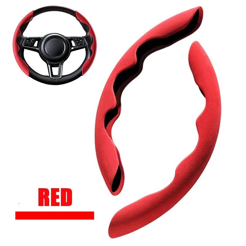 Car Wheel Cover Suede Anti Skid Steering Wheel Cover Universal Decorative