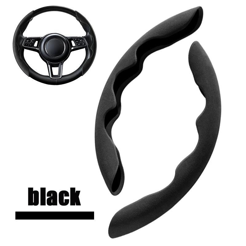 Car Wheel Cover Suede Anti Skid Steering Wheel Cover Universal Decorative