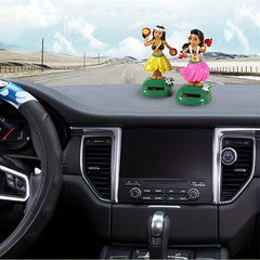 Car Ornament Solar Hawaiian Girl Doll Bobblehead Gift