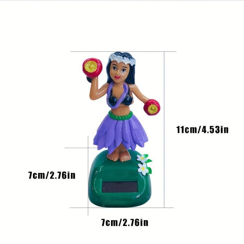 Car Ornament Solar Hawaiian Girl Doll Bobblehead Gift