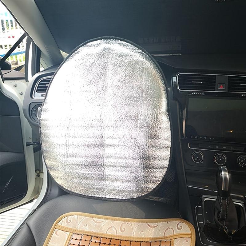 Car & Steering Wheel Sun Shade Cover - Fits All SUVs Trucks & Cars
