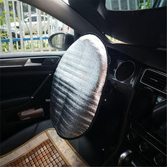 Car & Steering Wheel Sun Shade Cover - Fits All SUVs Trucks & Cars