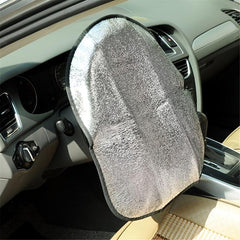 Car & Steering Wheel Sun Shade Cover - Fits All SUVs Trucks & Cars