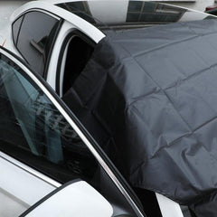 Car Sunshade Snow Blocking Windshield Cover 6 Magnets Half Cover