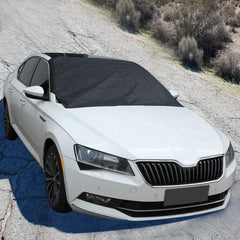 Car Sunshade Snow Blocking Windshield Cover 6 Magnets Half Cover