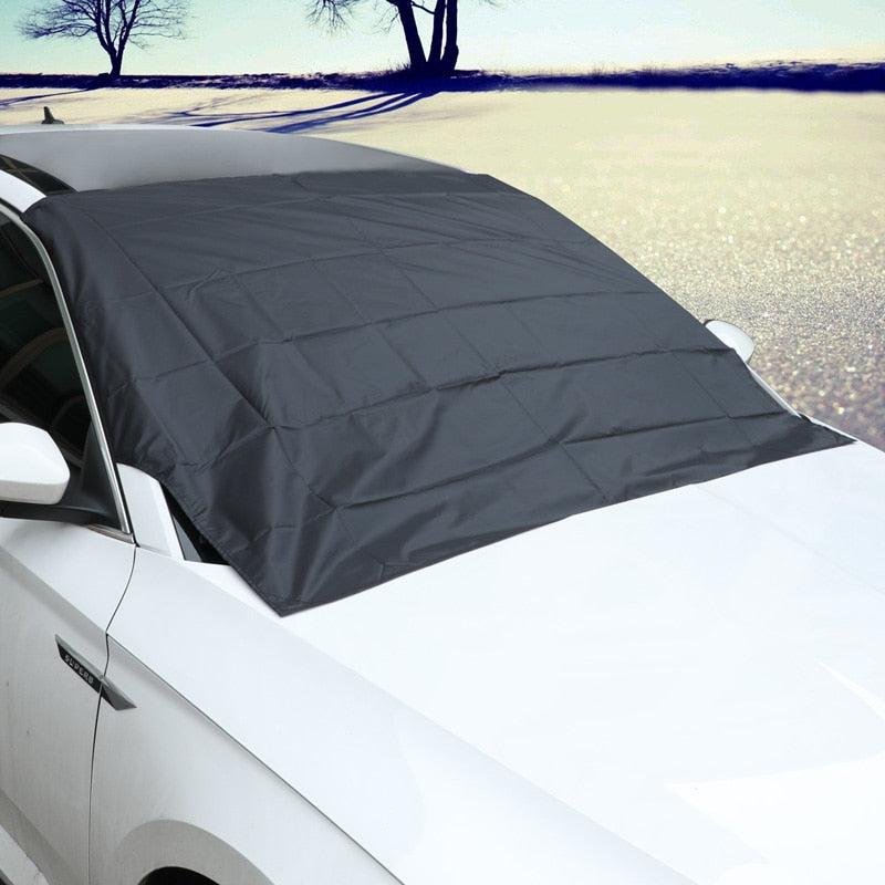 Car Sunshade Snow Blocking Windshield Cover 6 Magnets Half Cover