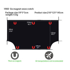 Car Sunshade Snow Blocking Windshield Cover 6 Magnets Half Cover