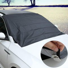Car Sunshade Snow Blocking Windshield Cover 6 Magnets Half Cover