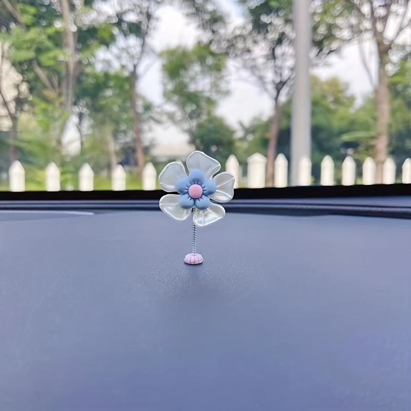 Car Ornaments Shaking Head Flower Ornaments Car Dashboard Decoration