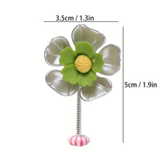 Car Ornaments Shaking Head Flower Ornaments Car Dashboard Decoration