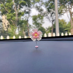 Car Ornaments Shaking Head Flower Ornaments Car Dashboard Decoration