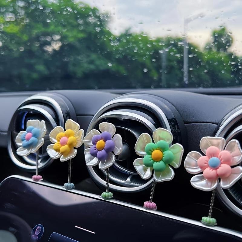 Car Ornaments Shaking Head Flower Ornaments Car Dashboard Decoration
