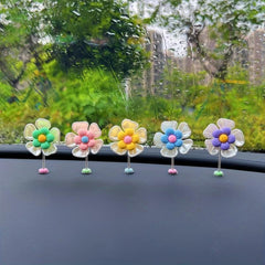 Car Ornaments Shaking Head Flower Ornaments Car Dashboard Decoration