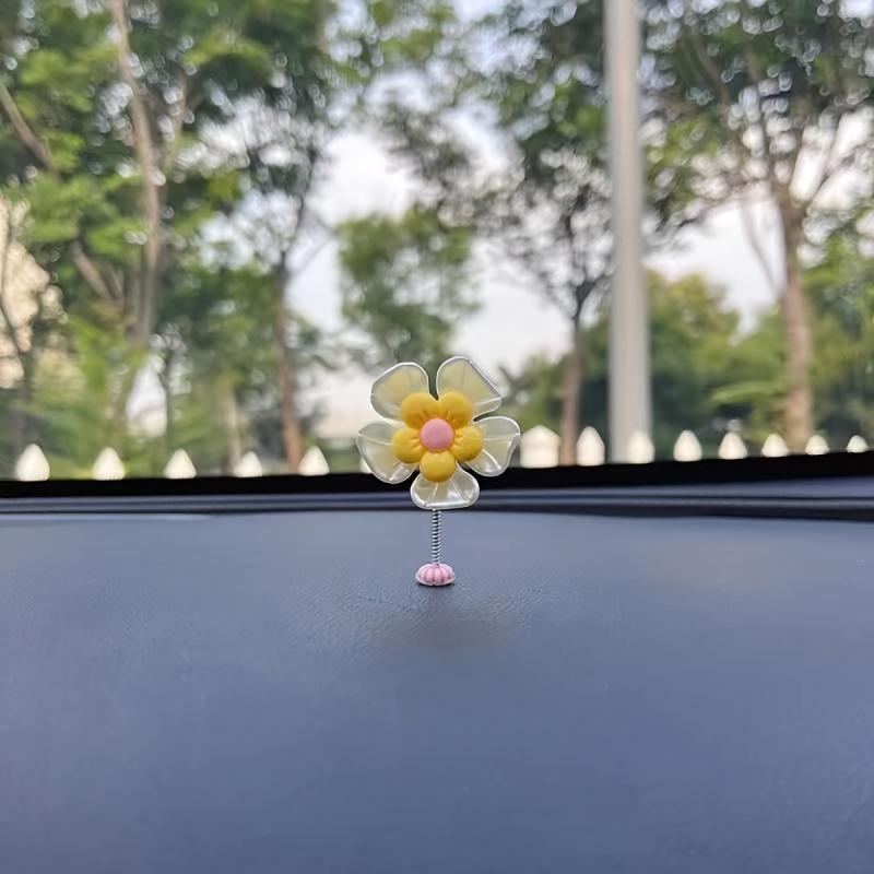 Car Ornaments Shaking Head Flower Ornaments Car Dashboard Decoration