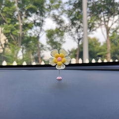 Car Ornaments Shaking Head Flower Ornaments Car Dashboard Decoration