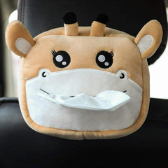 Cartoon Plush Tissue Box Holder for Car Interior