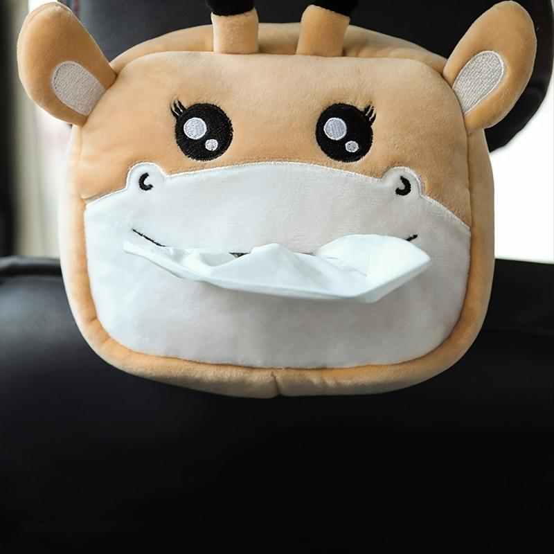 Cartoon Plush Tissue Box Holder for Car Interior