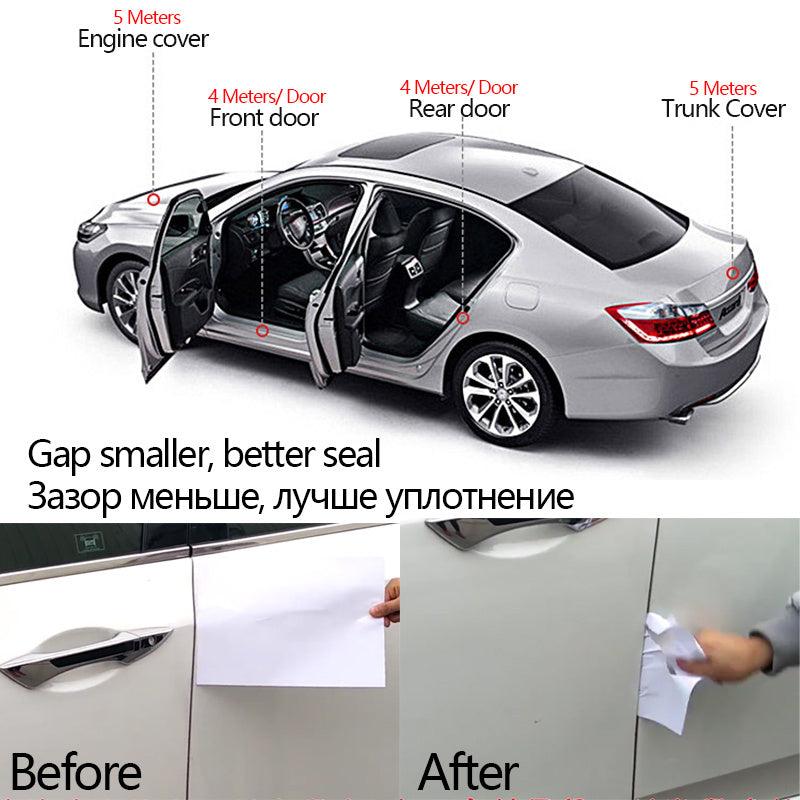 5 Meters Car Door Seal Strips Sticker B Shape Double Layer Sealing Stickers