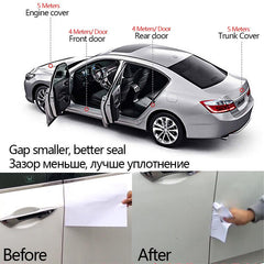 5 Meters Car Door Seal Strips Sticker B Shape Double Layer Sealing Stickers