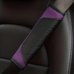 Carbon Fiber Leather Car Seat Belt Shoulder Protector Cover