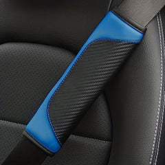 Carbon Fiber Leather Car Seat Belt Shoulder Protector Cover