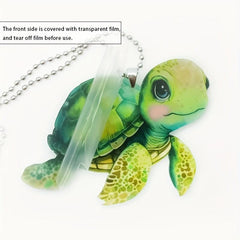 2D Acrylic Turtle Pendant for Car Bag Keys
