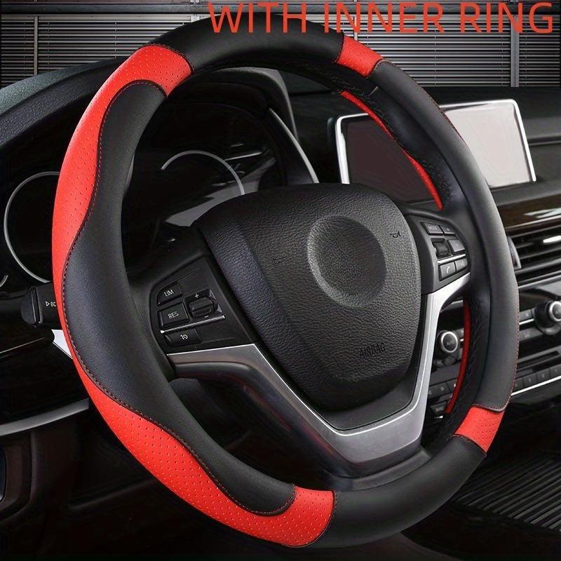 Perforated Faux Leather Steering Wheel Cover Universal