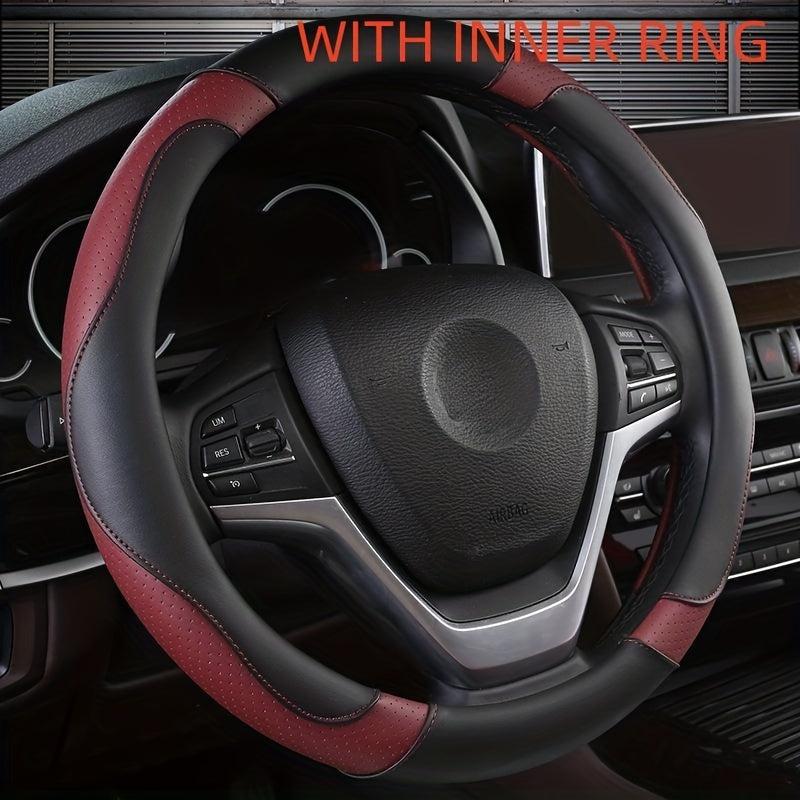 Perforated Faux Leather Steering Wheel Cover Universal
