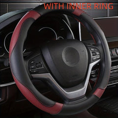 Perforated Faux Leather Steering Wheel Cover Universal