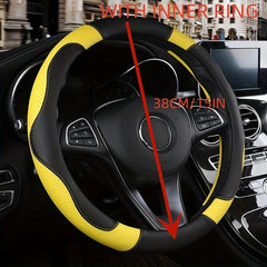 Perforated Faux Leather Steering Wheel Cover Universal