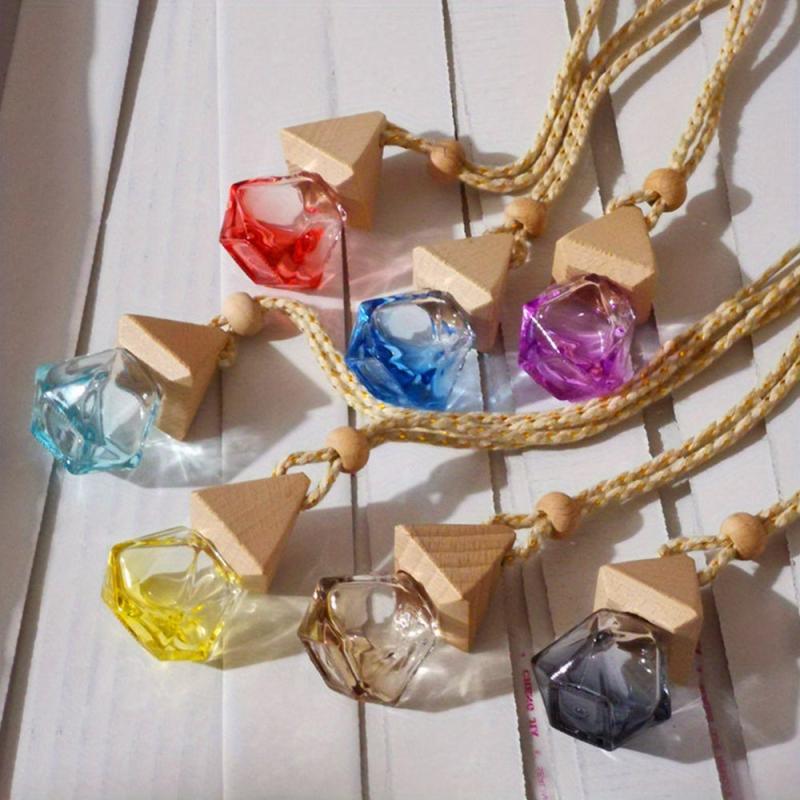 Car Air Freshener Perfume Empty Bottle Pendant - Hanging Glass Bottle