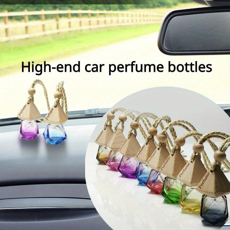 Car Air Freshener Perfume Empty Bottle Pendant - Hanging Glass Bottle