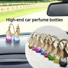 Car Air Freshener Perfume Empty Bottle Pendant - Hanging Glass Bottle