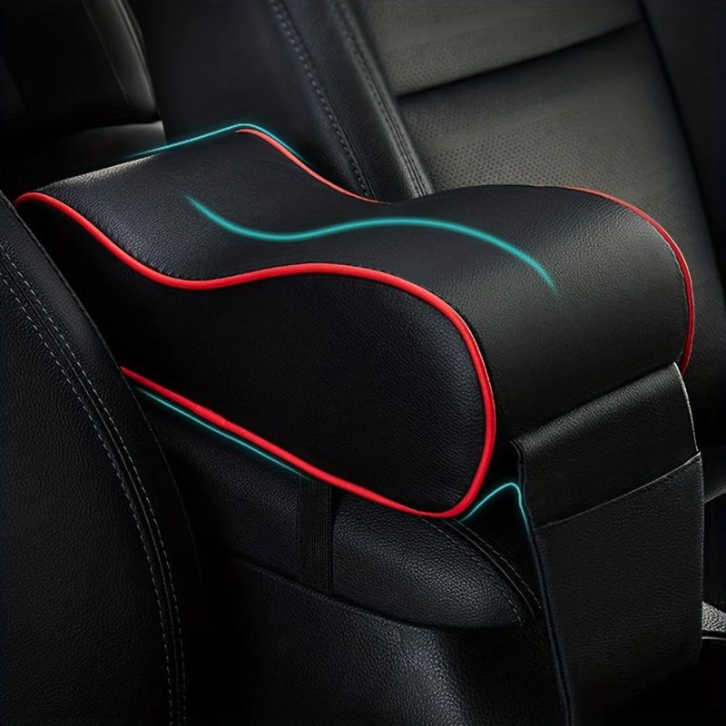 Car Armrest Heightening Pad Memory Cotton Leather Elbow Support