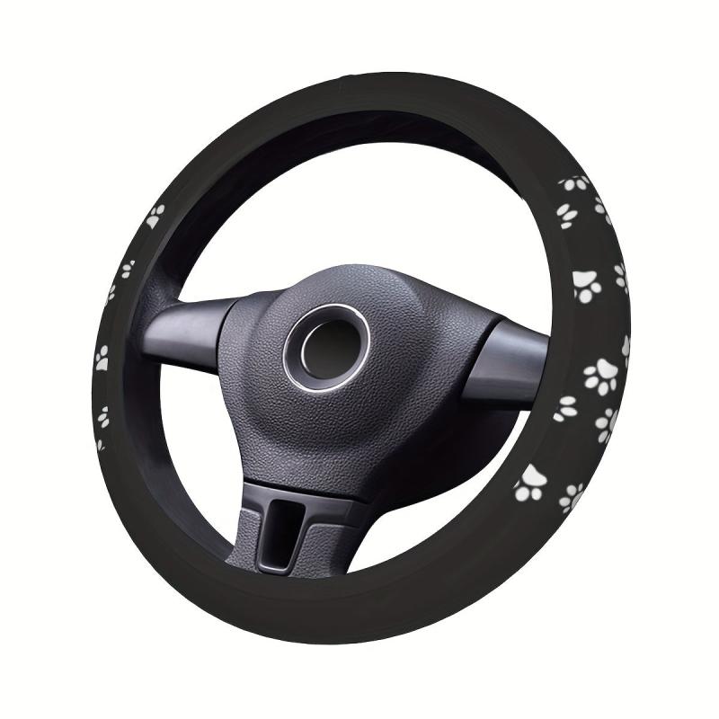 Paw Print Car Steering Wheel Cover Universal Anti Slip Protector