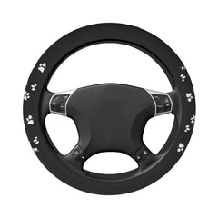 Paw Print Car Steering Wheel Cover Universal Anti Slip Protector