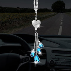 Diamond Car Rear View Mirror Charm Lucky Hanging Ornament