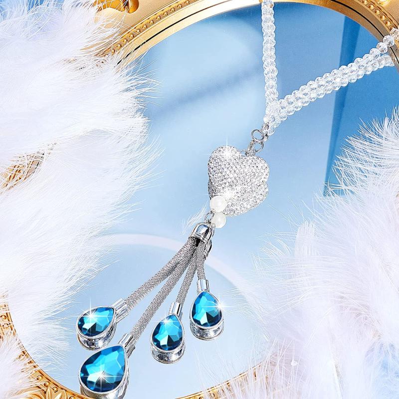 Diamond Car Rear View Mirror Charm Lucky Hanging Ornament
