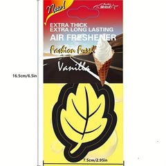 6pcs Vanilla Tea Paper Car Air Freshener Auto Hanging Leaf Shape Scented Perfume