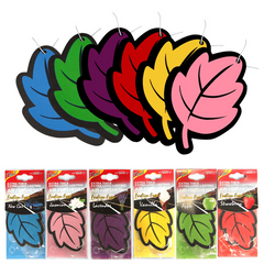 6pcs Vanilla Tea Paper Car Air Freshener Auto Hanging Leaf Shape Scented Perfume