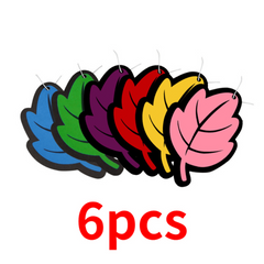 6pcs Vanilla Tea Paper Car Air Freshener Auto Hanging Leaf Shape Scented Perfume